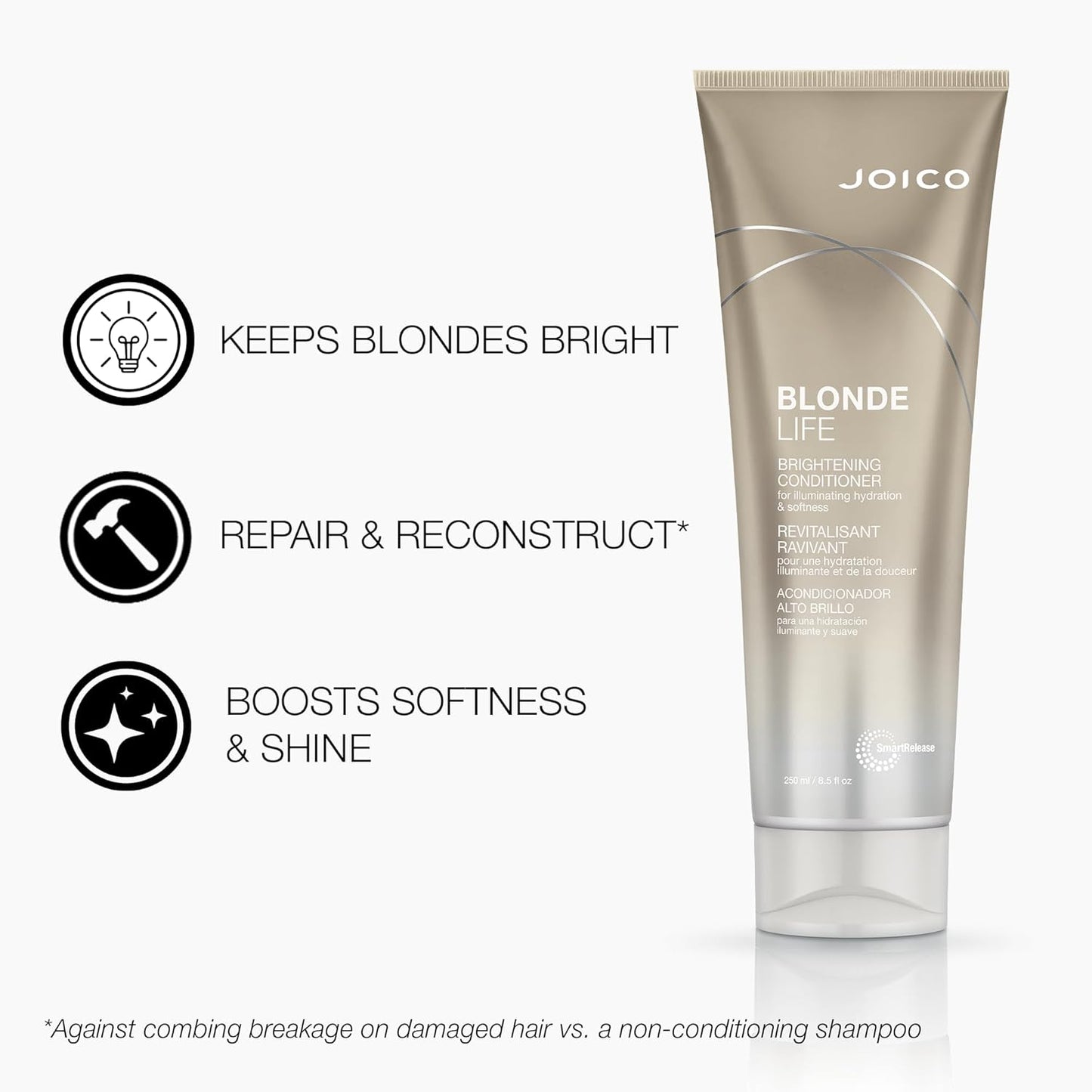Joico acondicionador blonde life brightening 250ml - cabello rubio / decolorado / con mechas