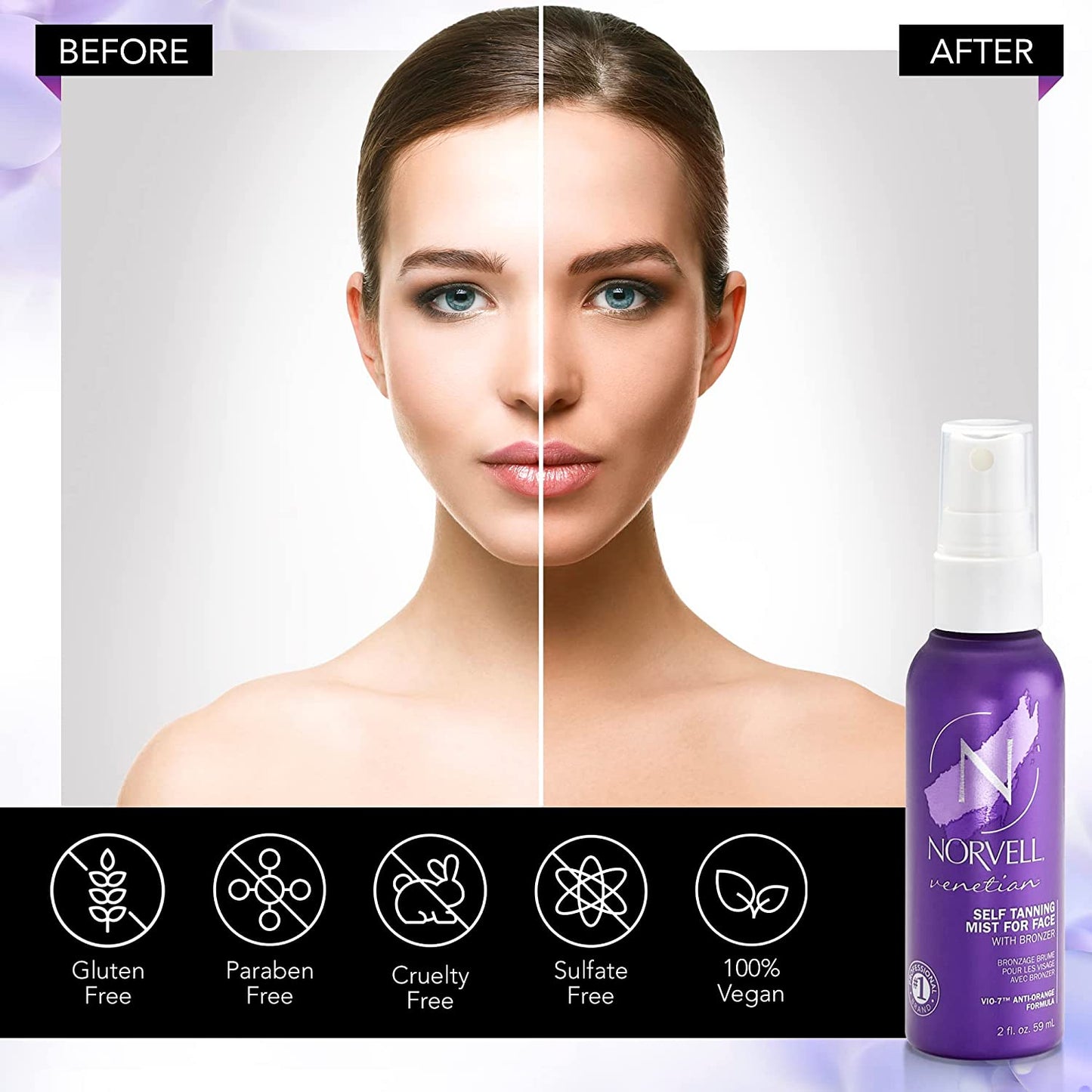 Norvell Venetian Spray de autobronceado para el rostro 50ml