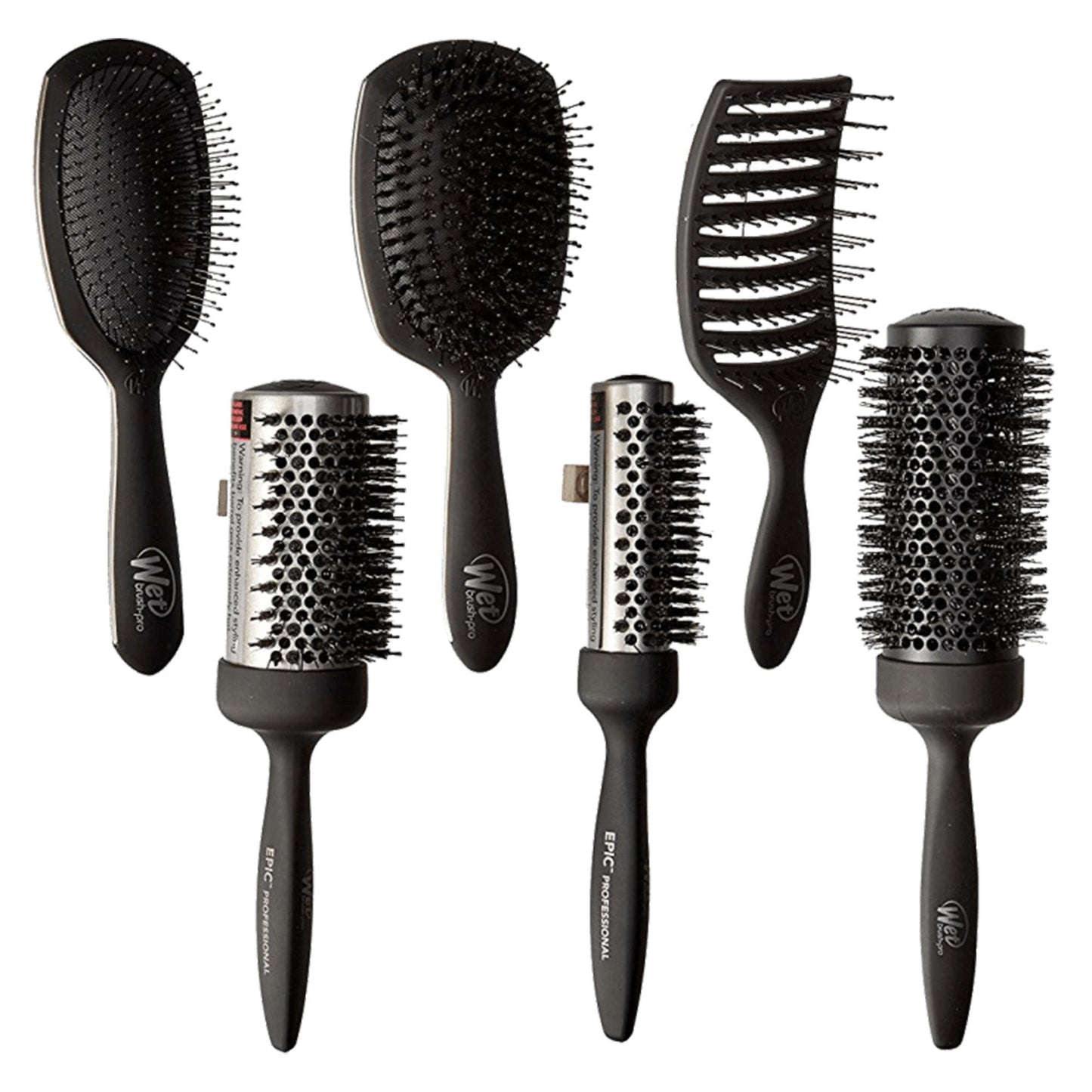 Pack 5 cepillos Wetbrush epic professional - GRATIS 1 cepillo pro,  1 styling clips, y 1 limpiador de cepillos